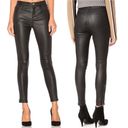 ANINE BING  Lambskin Leather High Rise Skinny Pants Photo 3