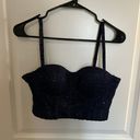 by the way. Navy Sequin Bustier Photo 0