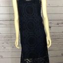 Tracy Reese  Women's Navy Surplice sleevless scalloped Dress size 4 Photo 4