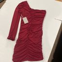 Chelsea 28 mini bodycon ruched-one shoulder size Medium (b16) Photo 3