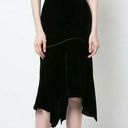 Natori Josie  Black Silk Blend Velvet One Shoulder Dress Size 6 NWT $695 Photo 0