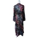 Rebellion  kimono black floral ruffled size medium Photo 4