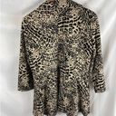 Calvin Klein  Ruffle Front Animal Print Sweater / Jacket size 6 Photo 4