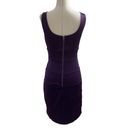 Bisou Bisou  Women Size 4 Purple Party Dress Bodycon Built-in Bra Satin H1-668 Photo 4