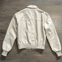 Nine West  Faux Vegan Leather Bomber Jacket Cream XS. Excellent condition! Photo 9