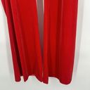 Lane Bryant  Red Velvet Pull On Pants Flare Leg High Rise Stretch Size 18 Photo 3