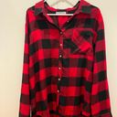 Arizona Jeans Arizona Jean Co. Plain red and black XL button down women shirt Photo 0