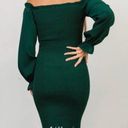 Baltic Born  Esther Smocked Ruffle Hem Midi Dress Emerald Green Size 1XL Photo 2