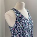 Loft  Blue Bird Print Swing Dress Size Medium NEW Photo 1