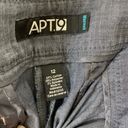 Apt. 9  Gray Cropped  Bermuda Lightweight Mid Rise Trousers Pockets Size 12 Photo 3