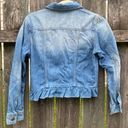 Cello  Ruffle Hem Denim Jean Jacket | S Photo 5