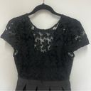 Just Me  by NY & Co black fit and flare lace dress with bow closure size medium Photo 1