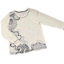 Made for life  | WOMEN’S PAISLEY FLOWER PRINT LONG SLEEVE TEE SHIRT TOP L Photo 0