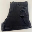 New York & Co. Black High Rise Distressed Denim Shorts Size 12 Photo 0