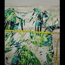 Christopher & Banks Christopher Banks womans short sleeve Shirt Palm Tree Green Tan White Large Top Photo 8