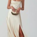 Fame and Partners Strappy Draped Gown in champagne Photo 1