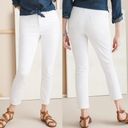 Chico's NWT  So Slimming No-Stain White Girlfriend Crops Jeans White Stretch Photo 1