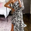 Alexis  Botanical Black & White Dress Size Small Photo 3