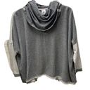 CAbi 3996 ATC Oversized Cowl Neck Split Back Gray Hoodie Sweatshirt Sz Small Photo 1