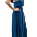 Yumi Kim NEW  Womens M High Demand Maxi Dress Ink Blue Halter Top Gown Photo 1