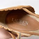 Ralph Lauren  "Chrissie" Womens Tan Genuine Suede Sandal Wedge Heels Size 9 Photo 6