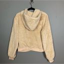 Z Supply  Crop Sherpa Zip up Hoodie cream soft cozy luxurious size large Photo 3