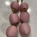 BaubleBar Pink thread wrapped ball dangly earrings NWOT Never Worn Photo 1