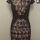 Jessica Simpson NWOT  Black Lace w/ Nude Lining Cap Sleeves Women’s Dress Size 10 Photo 6