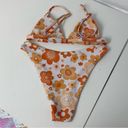 Aurelle Swim  X McCall Mitchell White and Orange Floral Bikini Photo 8