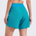 Women's Quick Dry Swim Shorts UPF 50+ High Waisted Trunk,6,NWT Blue Photo 3