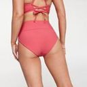 Only CALIA Women's High Waisted Shirred V Front Swim Bottoms  guava pink Photo 3