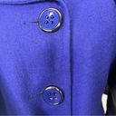 DKNY  Deep Purple Wool Blend Belted Crop Peacoat Cape Jacket Sz M Photo 8