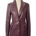 Good American  Better Than Leather Sculpted Blazer in Malbec003 Small Womens Photo 4