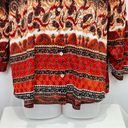 Christopher & Banks Christopher Banks CJ Bank Button Down Blouse Top Size 2X Paisley Pattern Photo 3