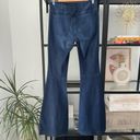 Free People  Penny Pull-On Dark Wash Blue Mid Rise Flare Jeans Women’s Size 29 Photo 2