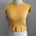 Mossimo Supply Co Yellow Crop Tee Photo 0