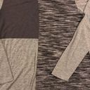 Cato  Grey and White Color Block Long Sleeve Asymmetrical Tee size XS Photo 2