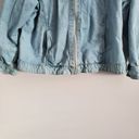 Jennifer Moore Cathy Daniels Light Blue Rhinestone Bling Zip Up Jean Jacket XL Photo 3