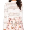 Endless Rose REVOLVE  Mock Neck Textured Lace Top Off White Size XL Photo 0