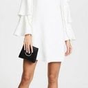 Alexis  Marianne Dress in Ivory ruffle tiered sleeve high neck medium m Photo 0