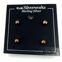 Belk  Silverworks sterling silver ball post earrings - 2 sets Photo 0