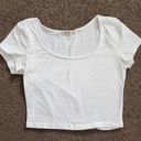 Love Culture White S/S Crop Top, Women's S Photo 0