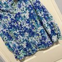 White Stag  Watercolor Long Sleeve Button Up Blouse Top Sz XL 16-18 Blue White Photo 3