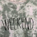 Rae Dunn  “Weekend” Sweatshirt Green Tie Dye NWT S Photo 4