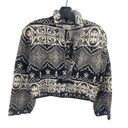 Flashback vintage Tribal Jacket Crop Woven Cotton tapestry coat Black Small Photo 5