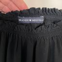 Brandy Melville Off Shoulder Crop Top Womens One Size OS Black Breezy 3/4 Sleeve Photo 5