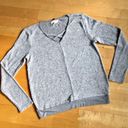 cupio  Crisscross X V-neck Lightweight Soft Sweater, Gray Heather, Size S Photo 1