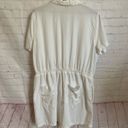 Universal Threads Universal Thread white linen shirt sleeve romper with pockets Size XXL Photo 3