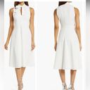 Black Halo  Carolina Bow Tie Neck Midi Dress Pearl White 0 Photo 1