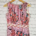 American Vintage VINTAGE Elinor Simmons Malcolm Starr Dress 6 Womens SILKY Pleated Floral Pink Photo 1